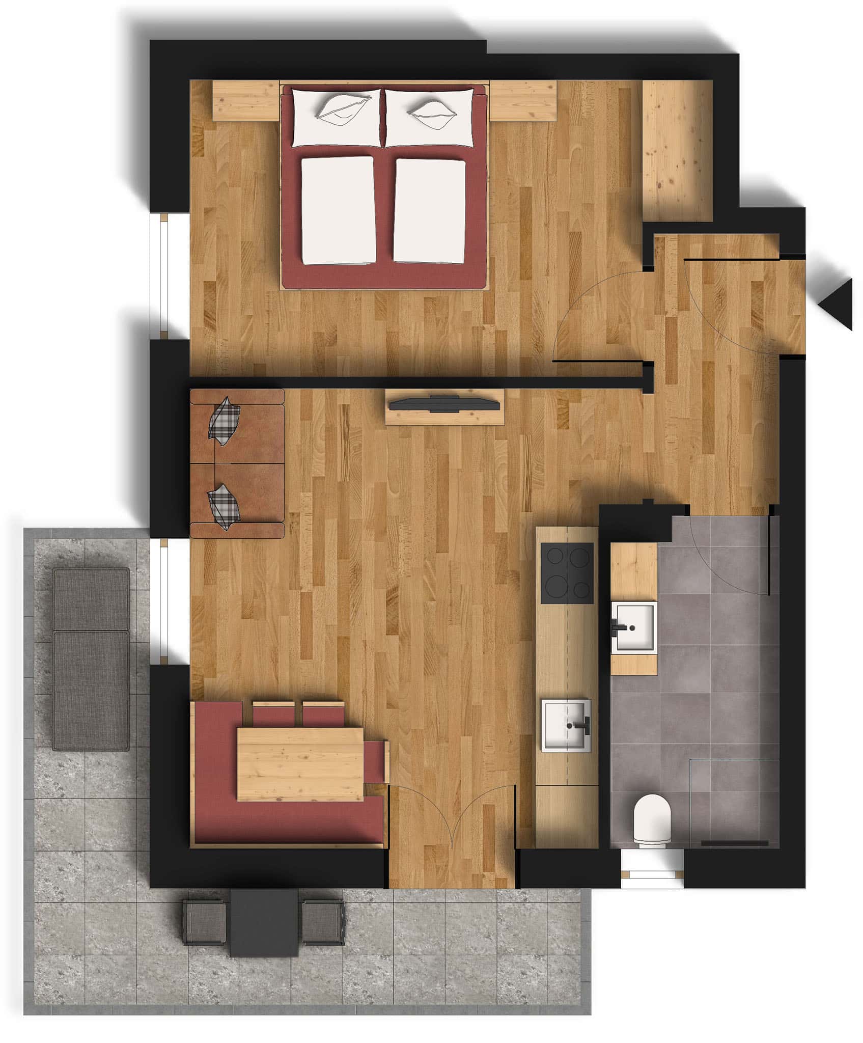 Wohnungsgrundriss Puitn